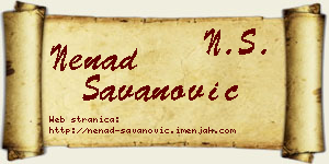 Nenad Savanović vizit kartica